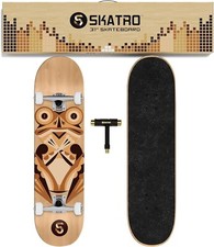 Skatro - Pro Skateboard 31" Complete Skateboard. Woodtone Frog Skate Board