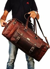 Vintage Leather Duffle Bag
