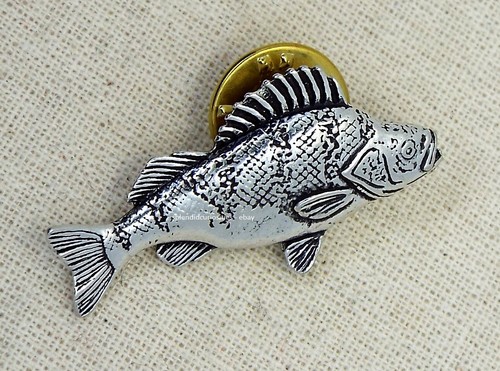 Perch fish pin - fish, badge