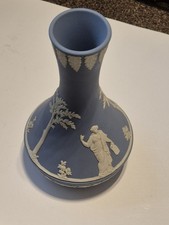 Extremely RARE Limited Edition Wedgwood Blue Jasperware 20cm  Vase VGC 1972