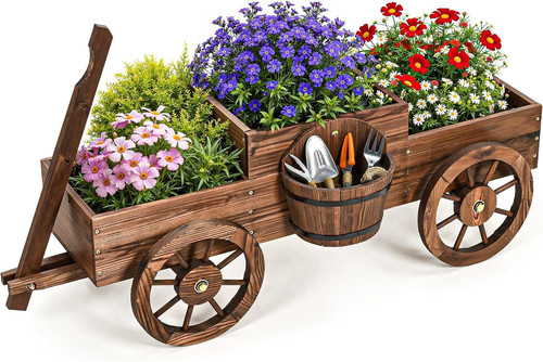 Wagon garden planter - planter,, raised