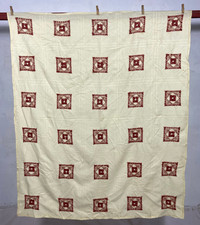 Vintage French Linen Beautiful Needle Work Flower Lace Tablecloth 155x131 cm