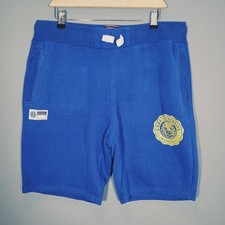 SUPERDRY SHORTS LARGE BLUE JOGGER SWEATER VARSITY COTTON Mens BT97