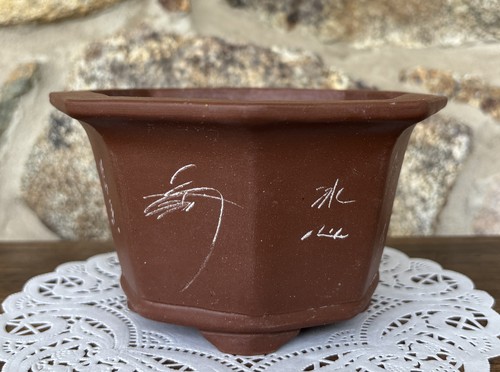Hexagonal bonsai pot - hexagonal,