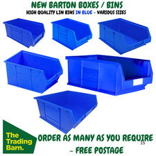 Blue plastic parts lin bins - plastic,