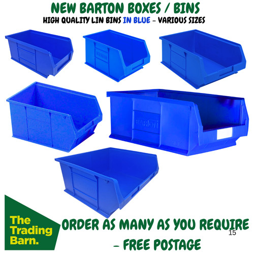 Blue plastic parts lin - parts, bins