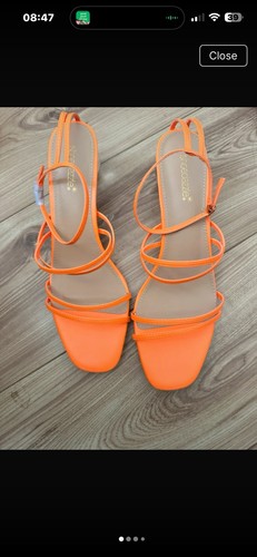 She dazzle orange sandals size - she,