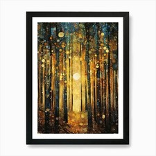 Gustav Klimt Print Sun Forest