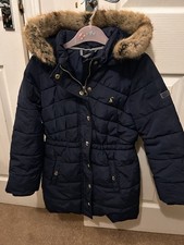 Girls Joules Winter Coat 9 Years Navy Blue. Excellent Condition