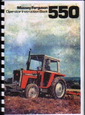 Massey Ferguson "550" Tractor Operator Instruction Manual Book