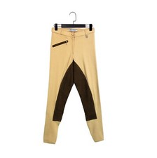 Horse Riding TCM Beige Brown Panelled Equestrian Jodhpurs - Size 12
