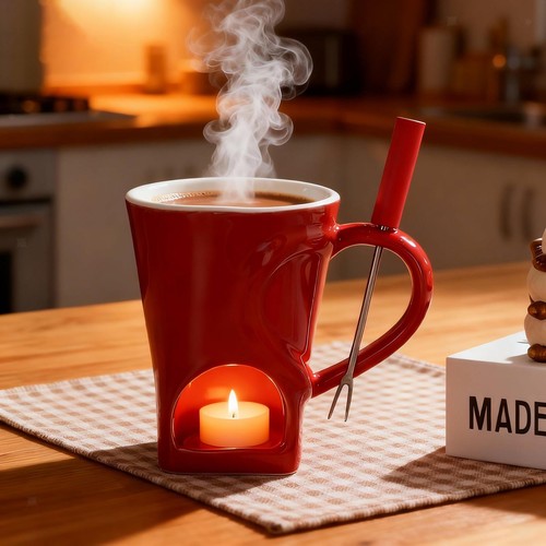 Chocolate fondue ceramic pot - fondue,