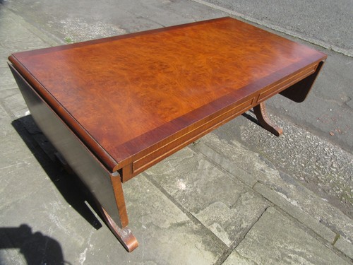 Burr walnut coffee table - burr,
