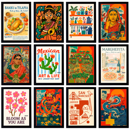 World culture poster a5 - a4,