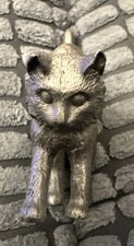 Vintage 1988 Franklin Mint American Pewter 3D Cat Shaped Figure Curio Collection