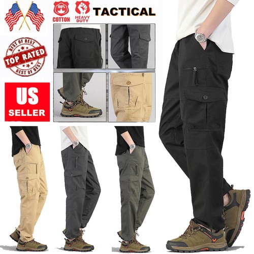 Men elastic waist cargo - men's,