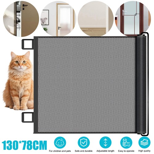 130 78cm dog gate retractable - 130*78cm,