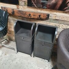 Pair Of Industrial Bed Side Tables