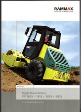 Ammann Rammax RW Single Drum Rollers 2009 UK Market Sales Brochure 