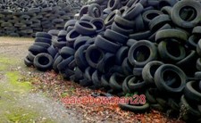 PHOTO  STACKS OF SCRAP TYRES ASHFIELD THIS HUGE YARD IS COMPLETELY FILLED WITH O