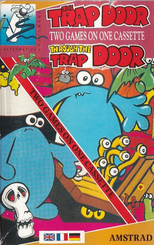 The trap door through - door, &