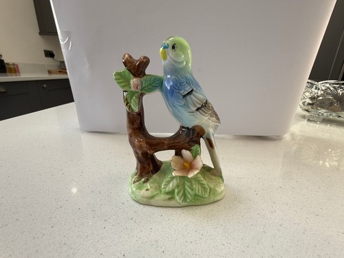 Vintage budgie bird figurine - vintage,