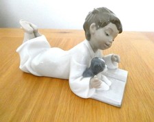 Figurine Nao by Lladro 'Repeat After Me' #1285 Boy & Dog