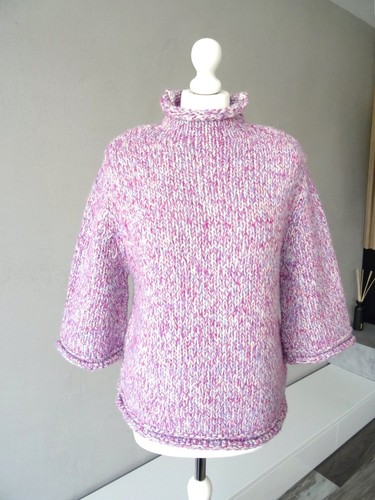 Zara pink blue ecru knit - pink,