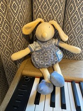 Moulin Roty Bunny Rabbit Lise Et Lulu Blue Dungarees 11’’ (a11)