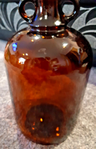 Demijohn brown glass - demijohn,