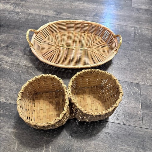 Wicker tray and attached - tray,