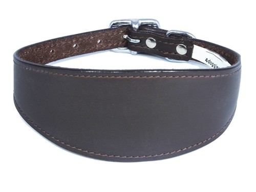 Plain brown leather whippet - plain,