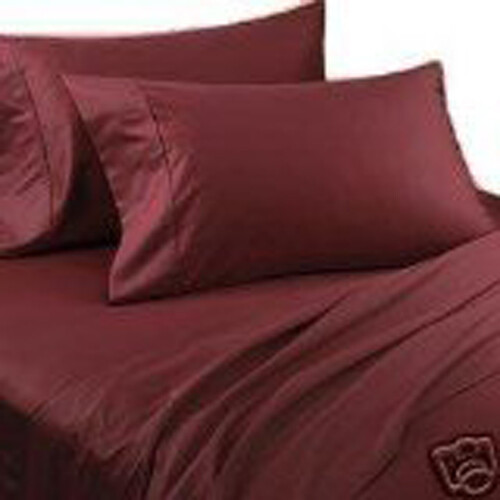 Burgundy solid bed - burgundy, sheet