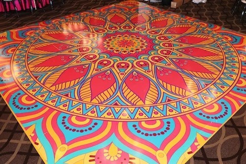 Mehndi floor graphics - floor,