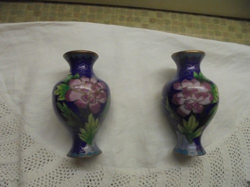 Pair small cloisonne - pair, of
