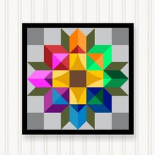 Barn Quilt Square, 8 Sizes, Outdoor & Indoor Wall Art, Home Decor, BQ102