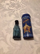 EMPTY BLUE JEANS Versace Bottle and Tin with Lid Vgc