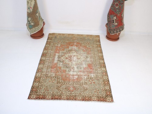 Vintage turkish area rug 4x6 - vintage,