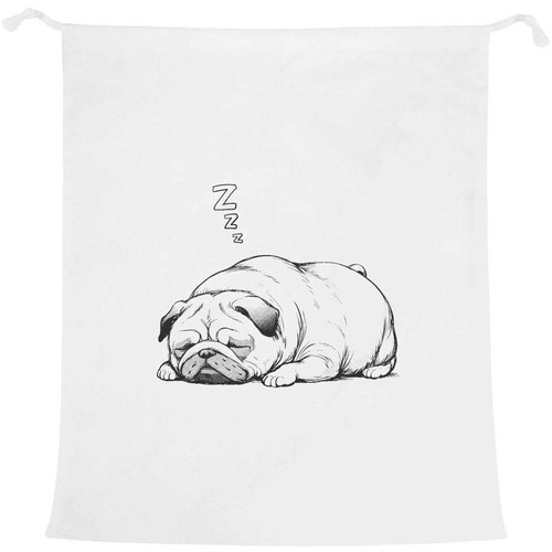Sleeping pug laundry - 'sleeping, pug'
