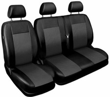 Seat covers fit Volkswagen Transporter T5 leatherette grey
