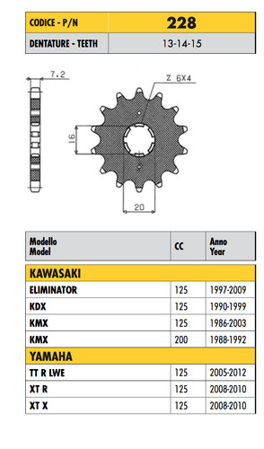 228 sunstar sprocket step - 228,