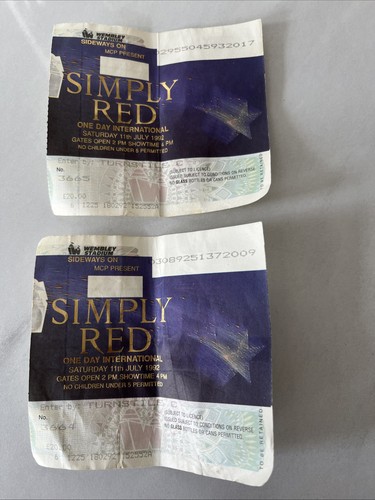 Simply red concert ticket - red,