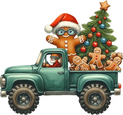 Christmas monster truck - monster,