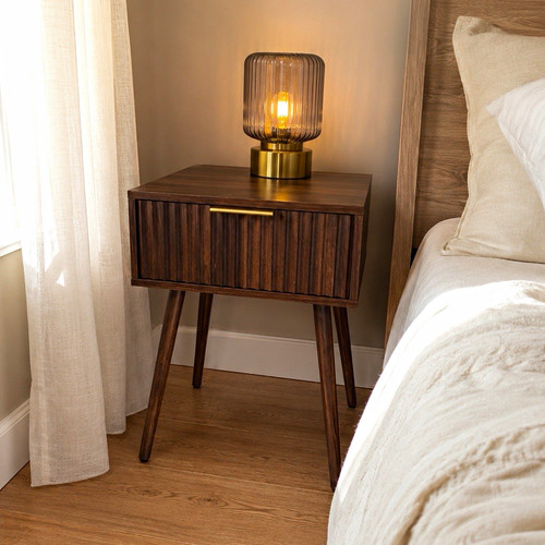 Set of2 walnut - of2, bedside