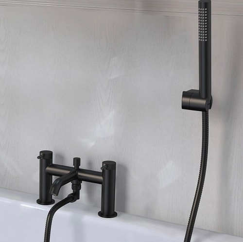 Bath shower mixer taps - shower, black