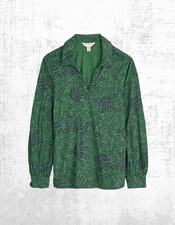 Women’s Seasalt Jersey Shirt Collared Long Sleeve Sky Organic Cotton Pressed Lea