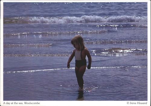 Vintage woolacombe postcard - woolacombe,