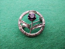 Beautiful Vintage Sterling Silver Scottish Thistle Brooch (A770)