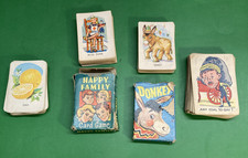 4x Vintage Decks of Cards Happy Families Donkey Beat Your Neighbours Bundle Lot