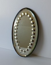 Small 23x14cm Oval Antique 19thC Scrying Mirror 